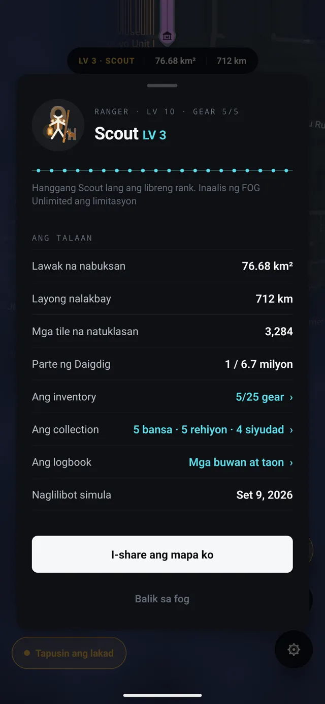 FOG, Ang talaan