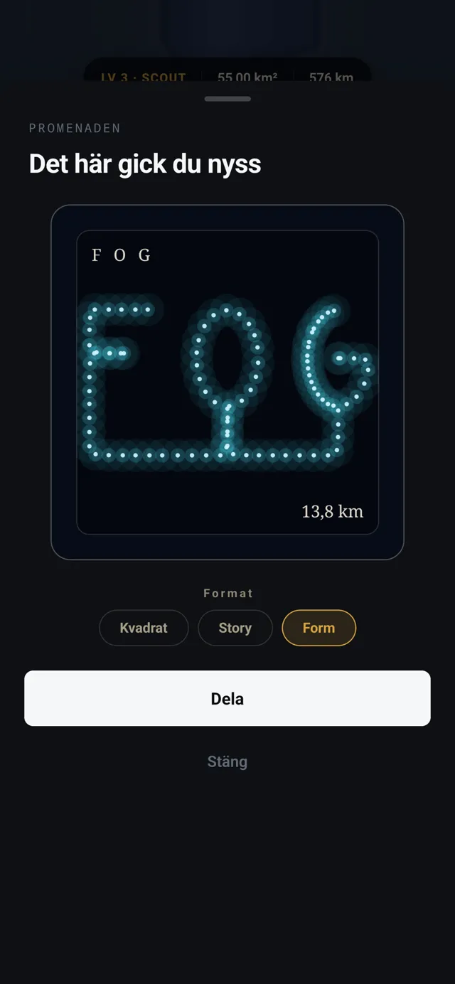 FOG, till fots